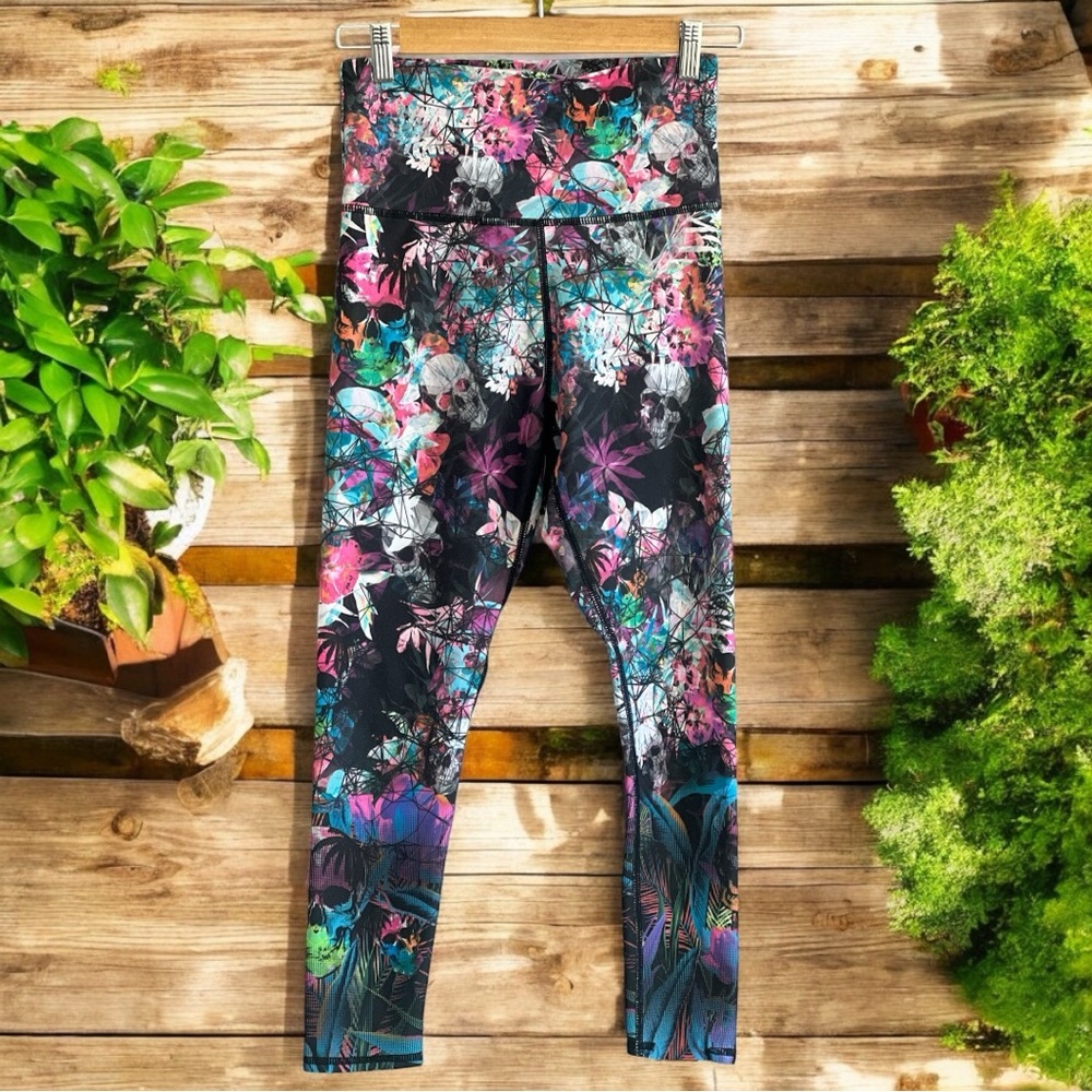 Evolution AND Creation Skull 💀Mix Prints Leggings